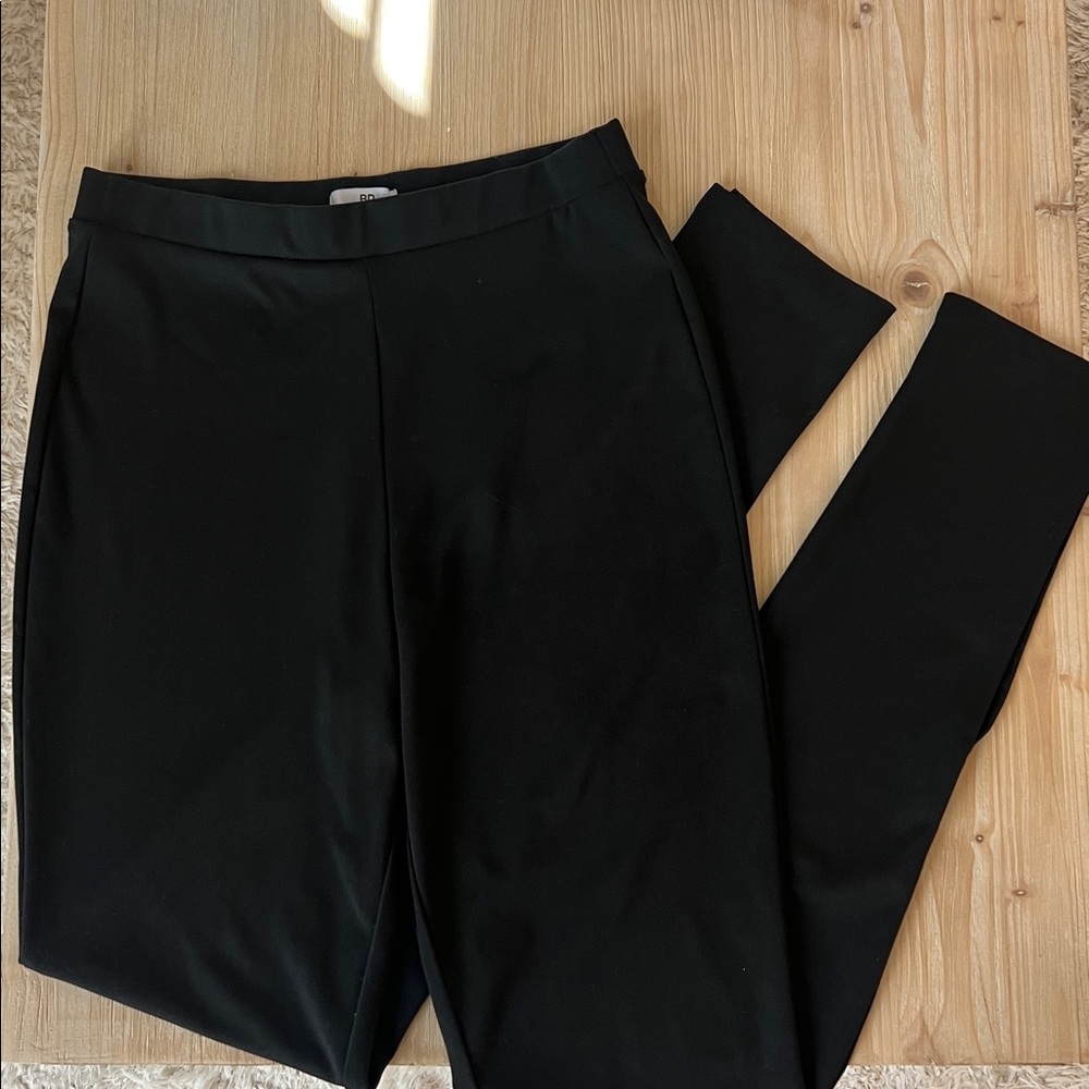 BP Black Side Slit Flare Women's Stretchy Legging Pants activewear yoga - Picture 3 of 5
